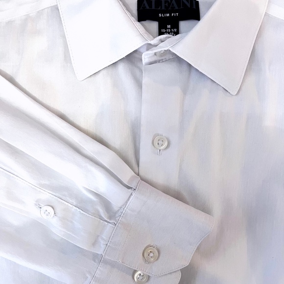 Mens M Slim Fit Long Sleeve Dress Shirt - Picture 5 of 5
